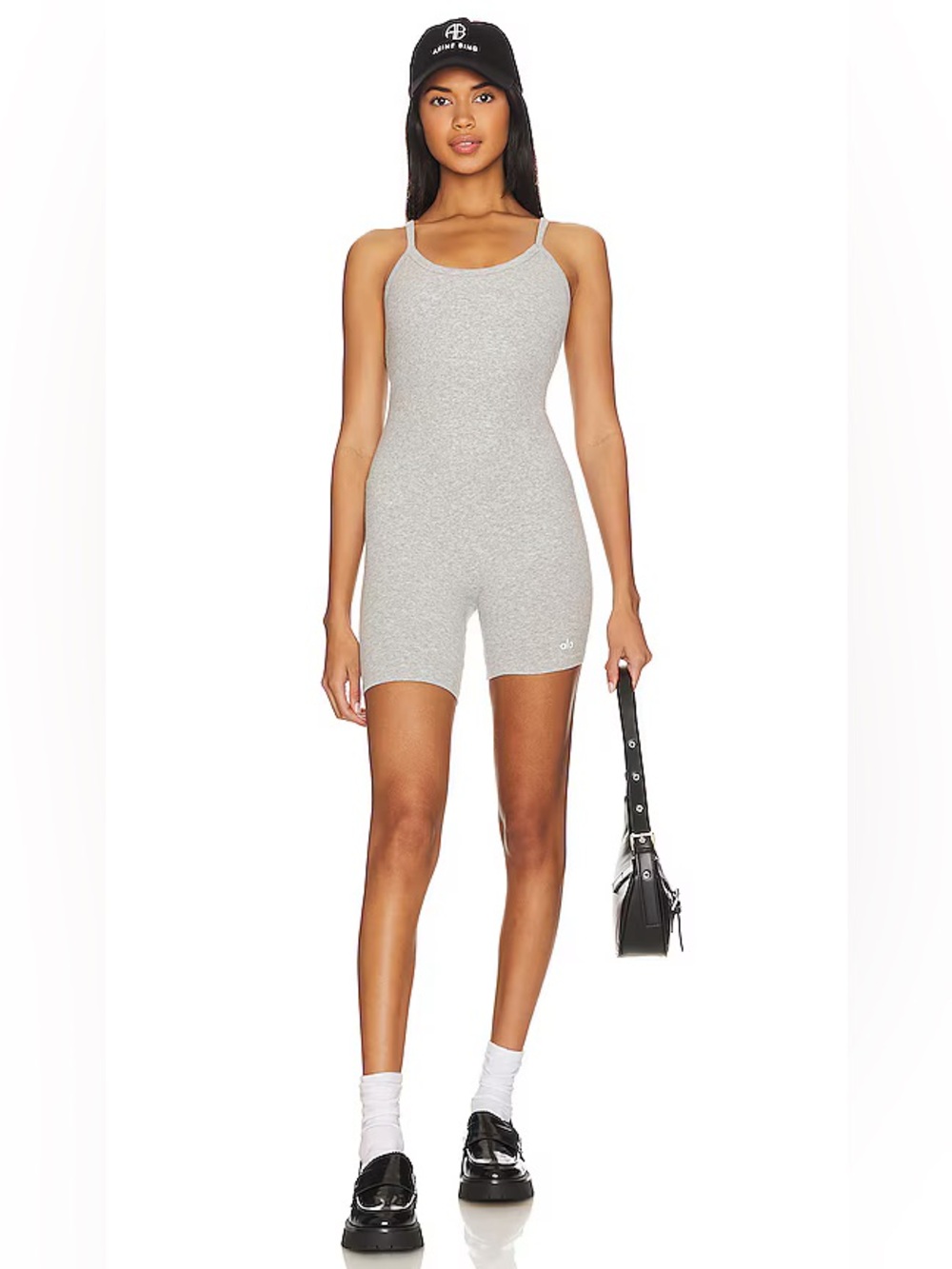 Alo Yoga ribbed seamless unitard shorts